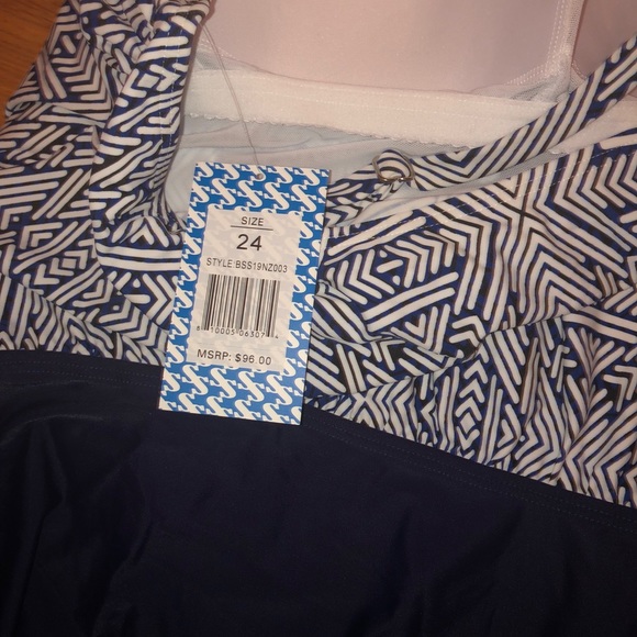 Navy Blue One Piece Swimsuit - Picture 6 of 6